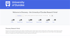 Desktop Screenshot of discovery.dundee.ac.uk