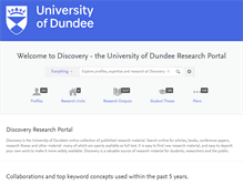Tablet Screenshot of discovery.dundee.ac.uk