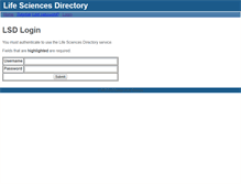 Tablet Screenshot of lsd.lifesci.dundee.ac.uk